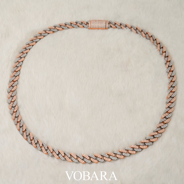 Rose gold and white outlet gold cuban link